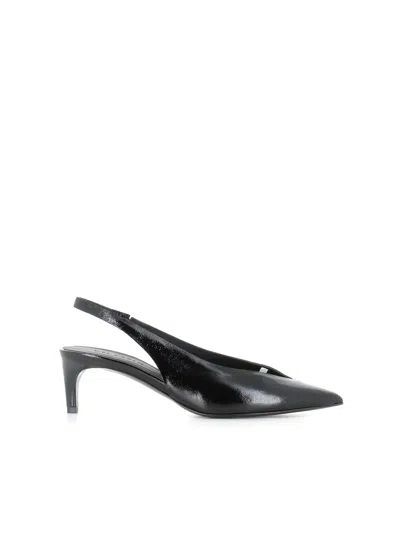 Del Carlo Slingback Pointed-toe Pumps In Black