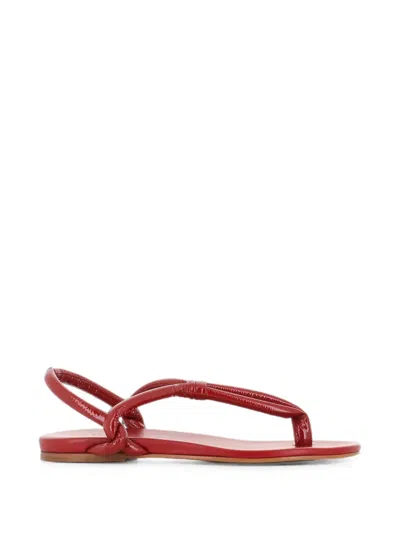 Del Carlo Dytt Tubular Strap Sandals In Red