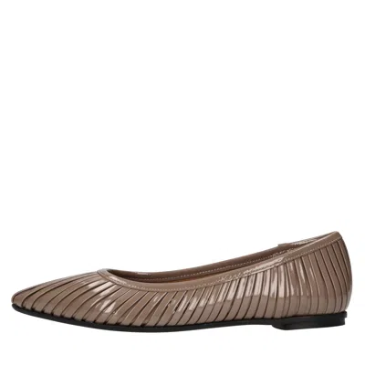 Del Carlo Flat Shoes In Marrone Scuri