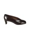 Del Carlo Glossy Square Toe Slide-on Pumps In Caffe