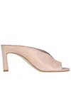 Del Carlo Grainy Leather Mules In Beige