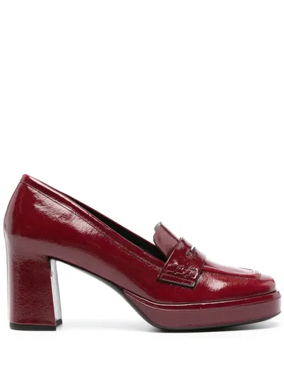Del Carlo Holly 55mm Leather Pumps In Red