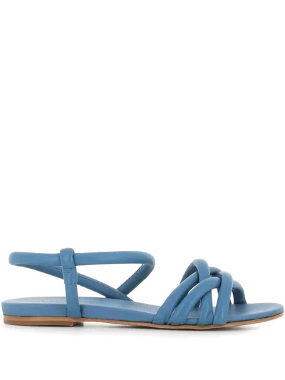 Del Carlo Intertwined-strap Sandals In Blu Avio