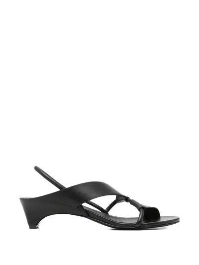 Del Carlo Knotted Strap Sandals In Black