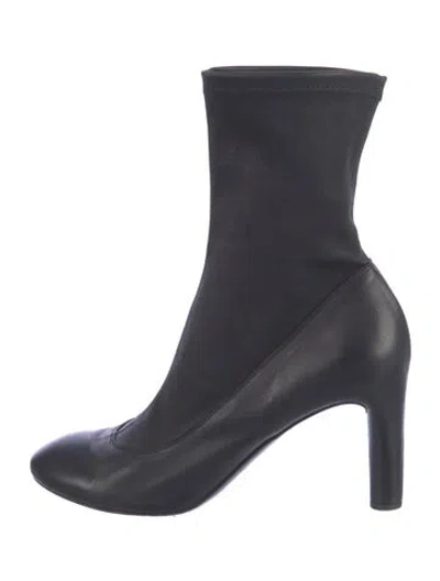 Pre-owned Del Carlo Leather Sock Boots In Black/blue