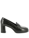 Del Carlo Lisbona Heeled Loafers In Black