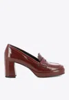 Del Carlo Lisbona Heeled Loafers In Red
