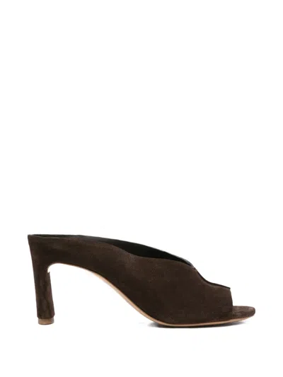 Del Carlo Metis Peep-toe Sandals In Brown