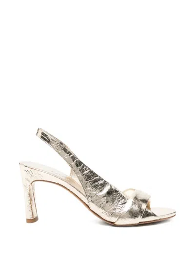 Del Carlo "metis" Sling Back Medium Heel Sandals In Gray