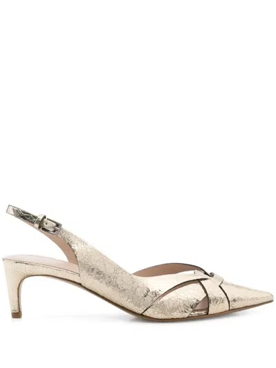 Del Carlo Paris Sling Back In Metallic
