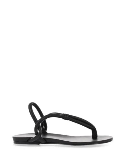 Del Carlo Piuma Thong Sandals In Black