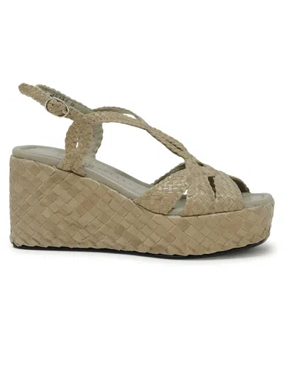 Del Carlo Pons Quintana Leather Ankara Sandals In Natural