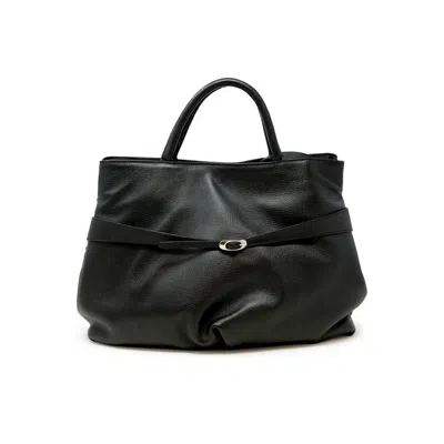 Del Carlo Roberto  Leather Bag In Black