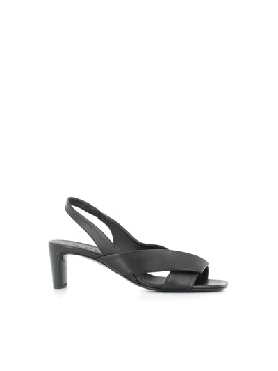 Del Carlo Moor 55mm Leather Sandals In Black