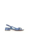 Del Carlo Strappy Block-heel Sandals In Blu Avio