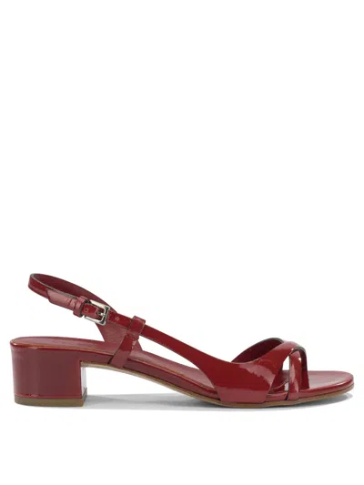 Del Carlo Sandals Red In Burgundy