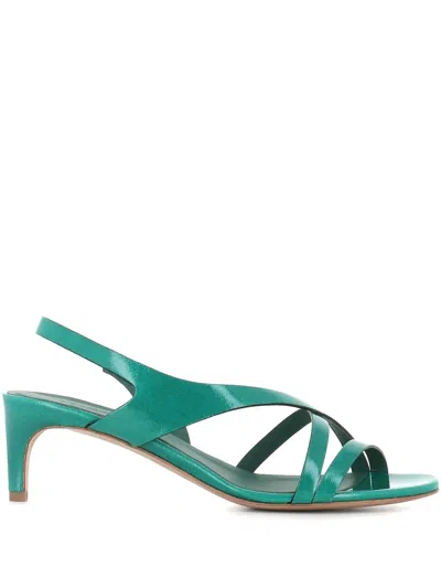 DEL CARLO SLINGBACK LEATHER SANDALS