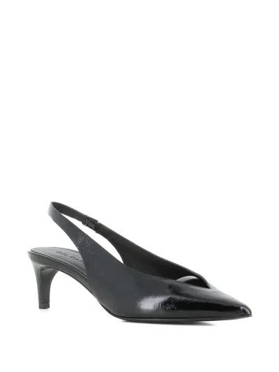 Del Carlo Slingback Pointed-toe Pumps In Black