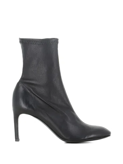 Del Carlo Stretch Stiletto Ankle Boots In Black