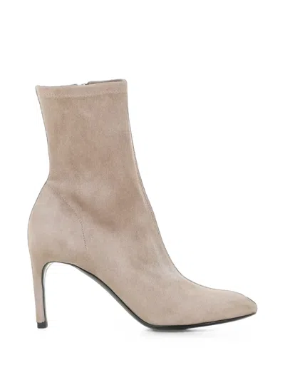 Del Carlo Suede Boots In Neutral