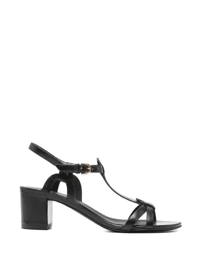 Del Carlo T-bar Sandals In Black