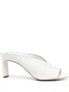 Del Carlo Tenerife 85mm Leather Mules In Neutrals