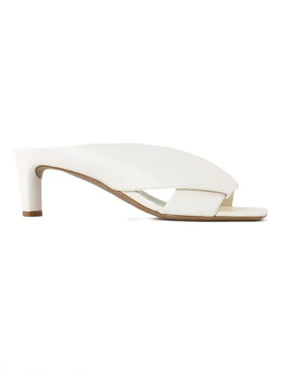 DEL CARLO WHITE CALF LEATHER SANDALS