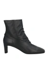 Del Carlo Woman Ankle Boots Black Size 10 Leather