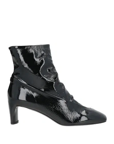 Del Carlo Woman Ankle Boots Black Size 6 Leather