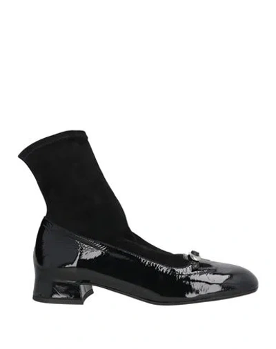 Del Carlo Woman Ankle Boots Black Size 8 Leather