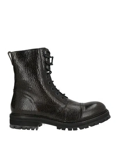 Del Carlo Woman Ankle Boots Black Size 8 Leather