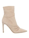 Del Carlo Woman Ankle Boots Sand Size 10 Leather In Nude