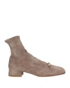 Del Carlo Woman Ankle Boots Taupe Size 8 Leather