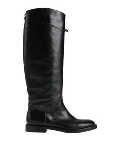 Del Carlo Woman Boot Black Size 8 Leather