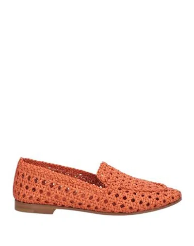 Del Carlo Woman Loafers Tan Size 8 Soft Leather In Brown