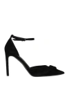 Del Carlo Woman Pumps Black Size 7 Leather In Black