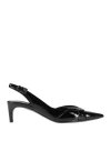 Del Carlo Woman Pumps Black Size 8 Leather In Black