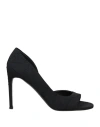 Del Carlo Woman Pumps Black Size 10 Textile Fibers In Black