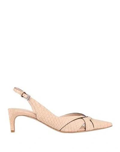Del Carlo Woman Pumps Blush Size 8 Leather