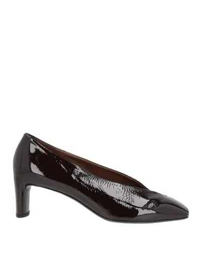 Del Carlo Woman Pumps Dark Brown Size 6 Leather
