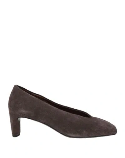 Del Carlo Woman Pumps Dark Brown Size 8.5 Leather