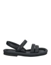 Del Carlo Woman Sandals Black Size 8 Soft Leather In Black
