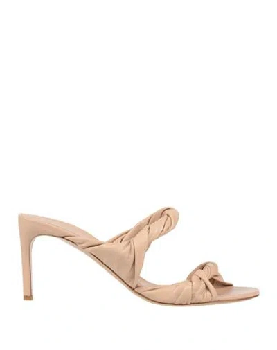 Del Carlo Woman Sandals Blush Size 8 Leather In Pink
