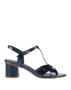 Del Carlo Woman Sandals Purple Size 11 Soft Leather