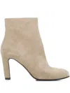 Del Carlo Zip Ankle Boots In Neutral
