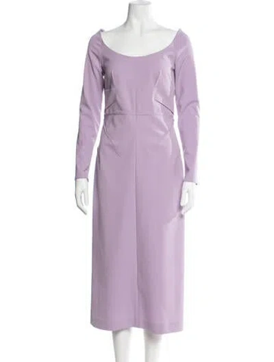 Pre-owned Del Core Bateau Neckline Long Dress W/ Tags In Purple