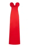 Del Core Bustier Gown In Red