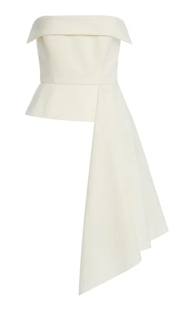 Del Core Bustier Handkerchief Top In Ivory