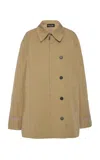 Del Core Button-detailed Technical Cotton Gabardine Jacket In Khaki