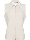 Del Core Classic Collar Vest In Neutrals